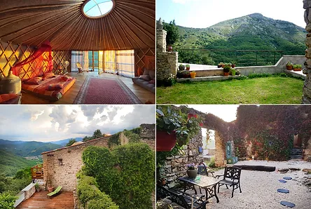 Plusieurs photos de notre hébergement atypique dans les Cévennes